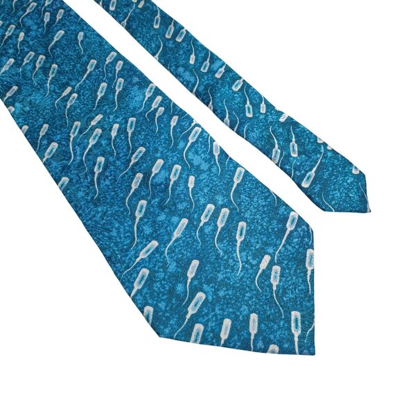 Absolut Dad Blue Novelty Pattern Necktie Vodka Server Bartender Waiter Bar Funny - Picture 2 of 5